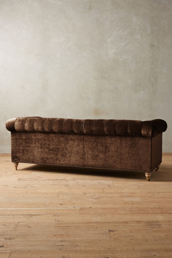 Velvet Lyre Chesterfield Sofa, Wilcox | Anthropologie