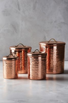 Copper Plated Canister Set Anthropologie   36056687 028 B2