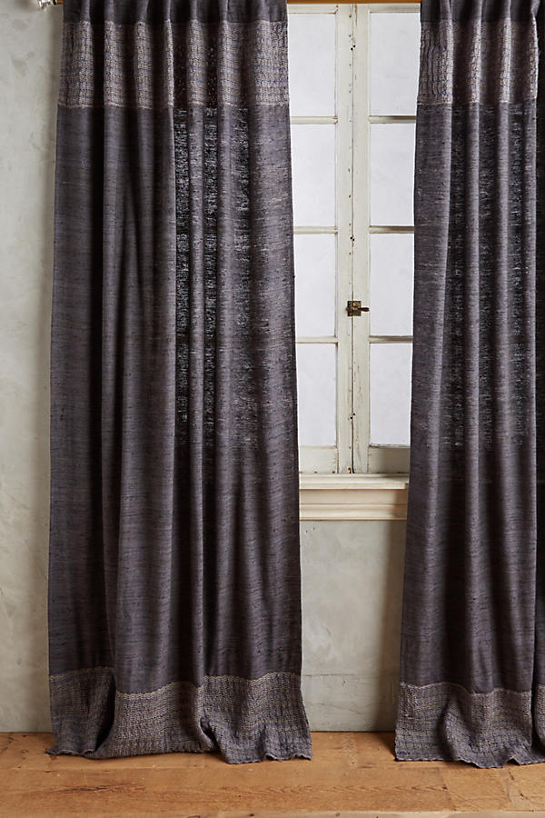 Raw Silk Curtain Anthropologie