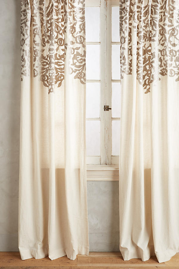 Vining Velvet Curtain Anthropologie