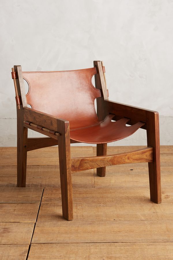 Leather Sling Chair | Anthropologie