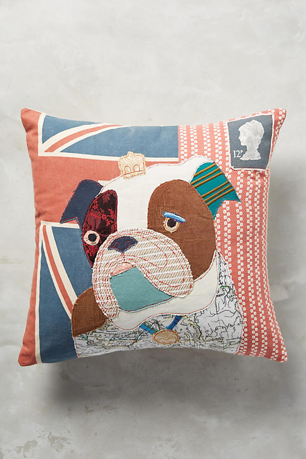 Slide View: 1: Patchwork Pup Pillow