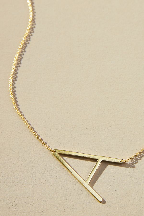 Block Letter Monogram Necklace Anthropologie