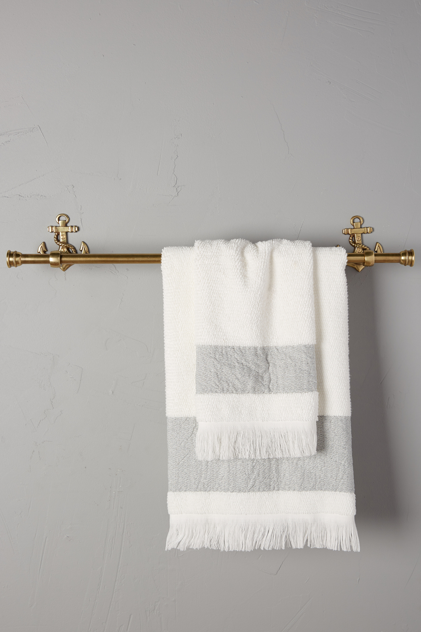 Brass Anchor Towel Bar