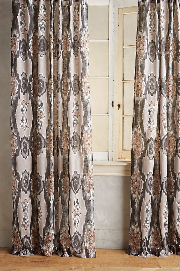 Slide View: 1: Stretched Ikat Curtain