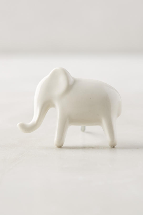 Slide View: 1: Ceramic Elephant Knob