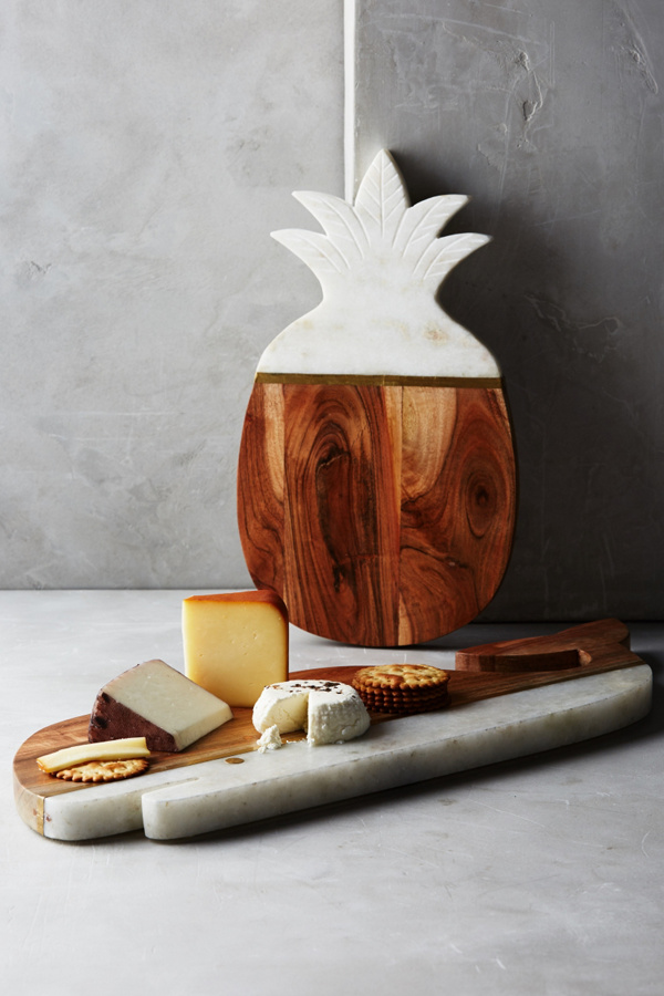 Marble & Acacia Cheese Board Anthropologie