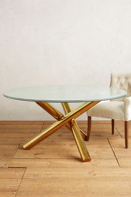 Crackled Glass Dining Table | Anthropologie