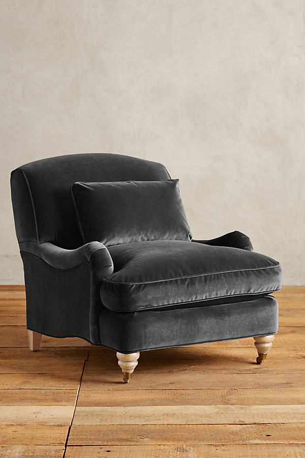 Slide View: 1: Velvet Glenlee Chair, Wilcox
