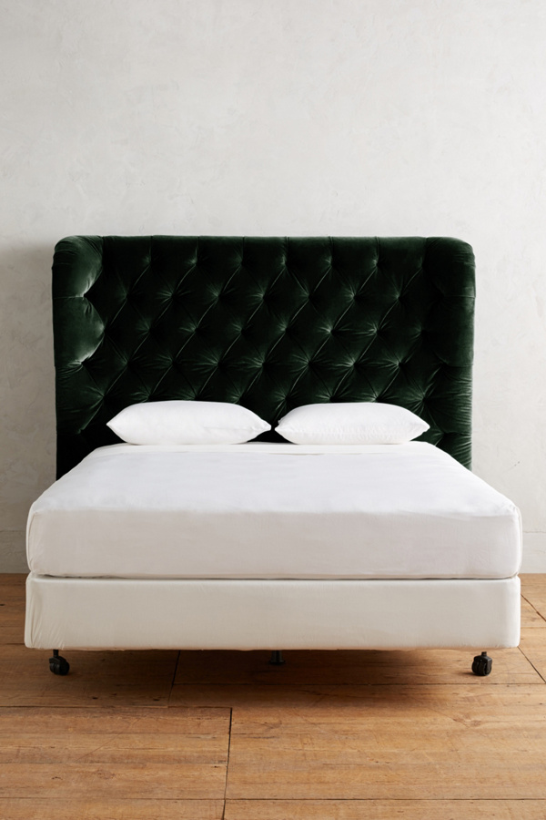 Velvet Tufted Wingback Headboard Anthropologie