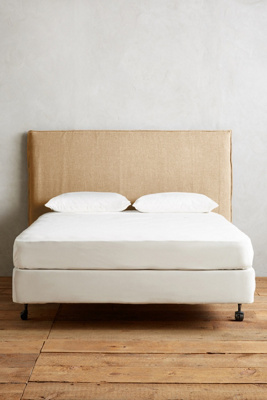 Basketweave Linen Carlier Slipcover Headboard Anthropologie