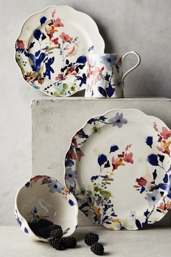 Wildflower Study Dinner Plate | Anthropologie