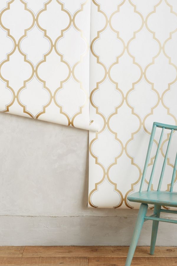 Golden Trellis Wallpaper | Anthropologie