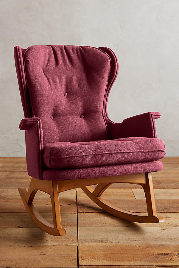 Slide View: 1: Basketweave Linen Finn Rocker