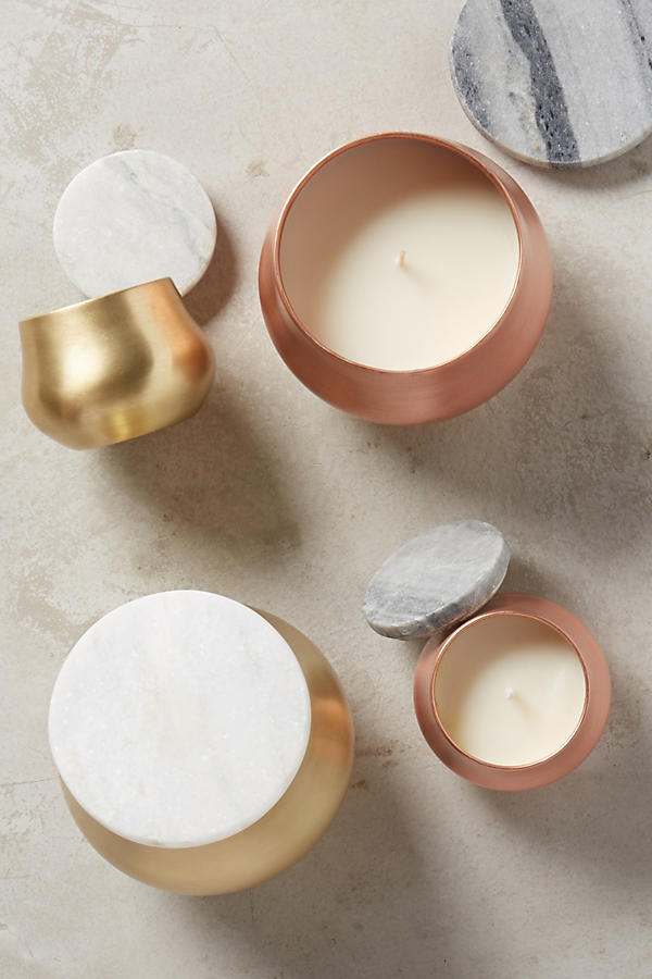Slide View: 1: Capri Blue Burnished Candle