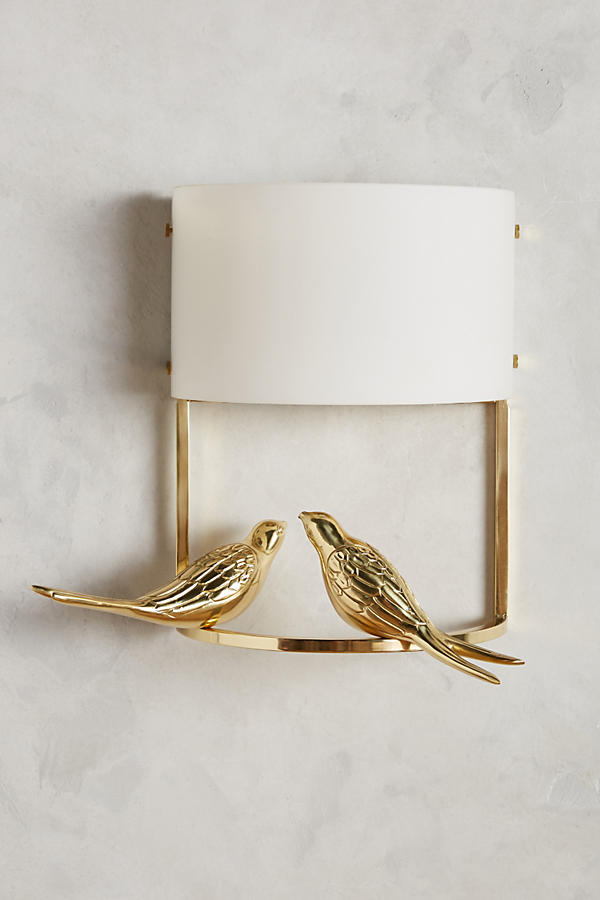 Slide View: 1: Golden Perch Sconce