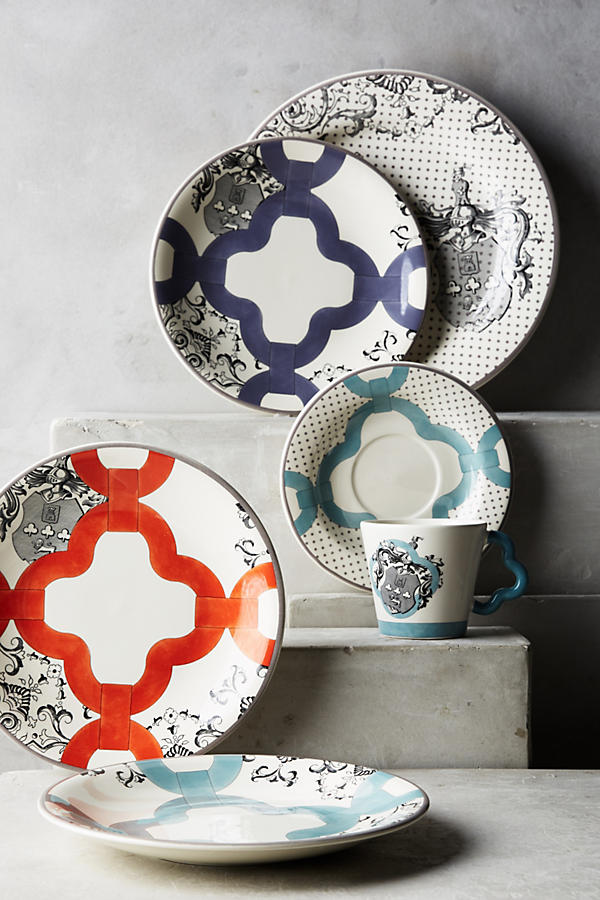 Slide View: 2: Gien Allure Armoiries Dinner Plate