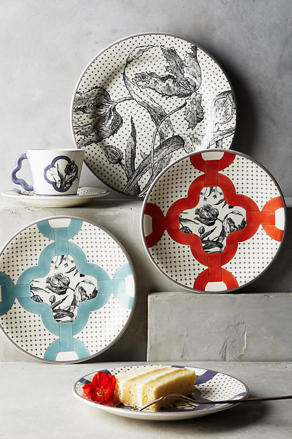 Slide View: 2: Gien Allure Tulipes Dinner Plate