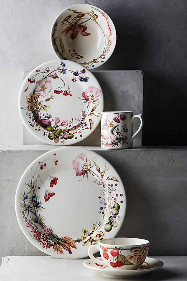 Slide View: 2: Gien Bouquet Dinner Plate