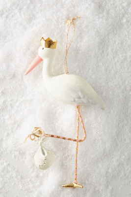 Stork Christmas Ornament 