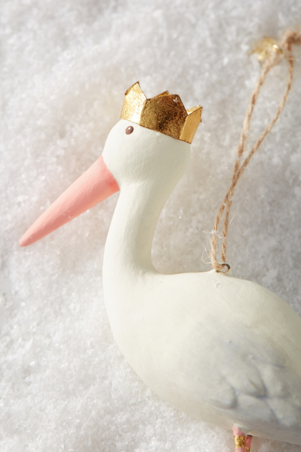 Stork Christmas Ornament 