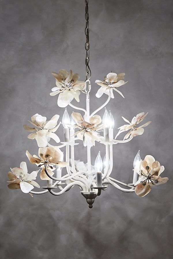 Slide View: 3: Pearled Magnolia Chandelier
