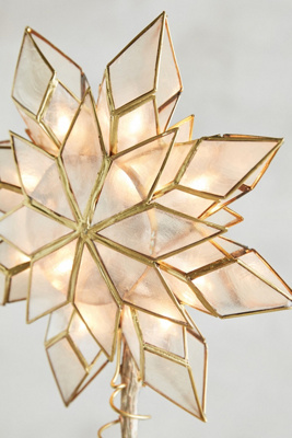 Capiz Star Tree Topper Anthropologie