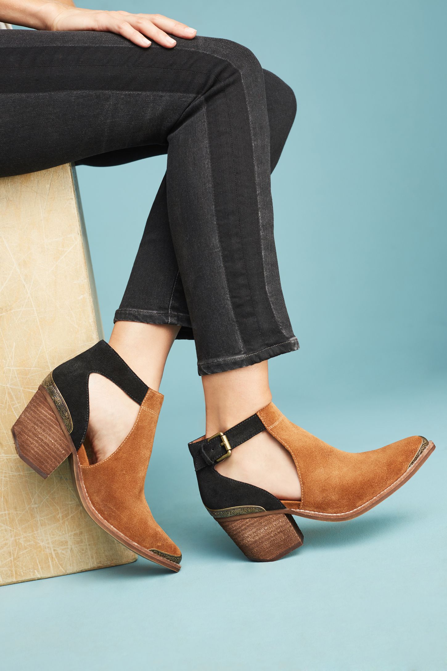 Jeffrey Campbell Woodruff Cutout Ankle Booties | Anthropologie