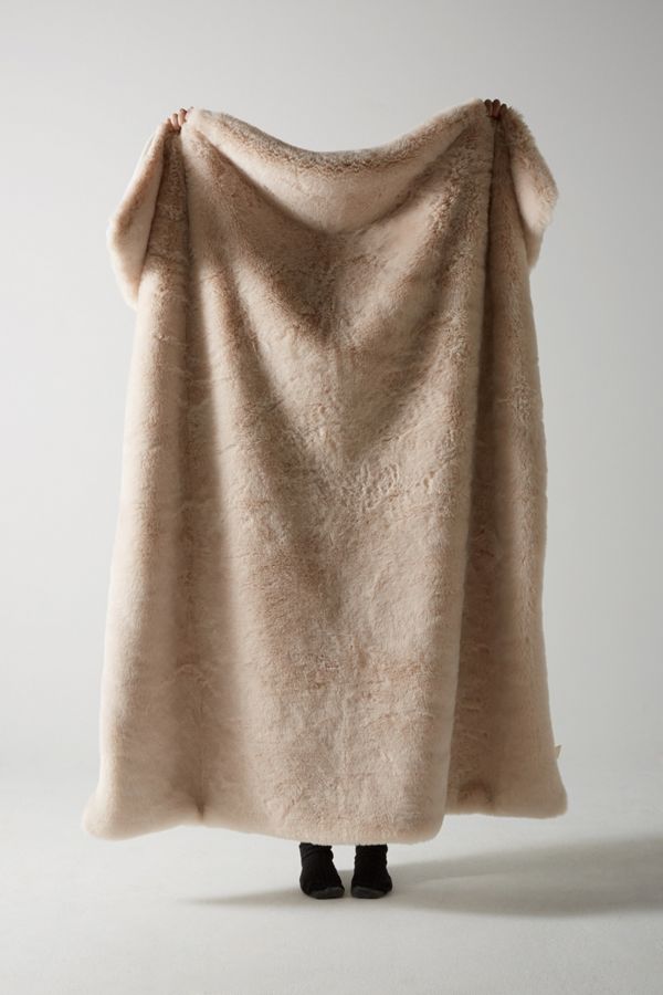 Fireside Faux Fur Throw Blanket Anthropologie