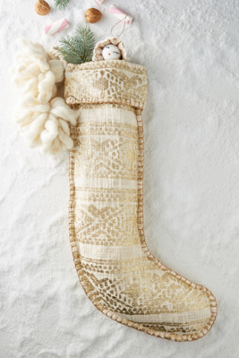 Gold Fair Isle Stocking