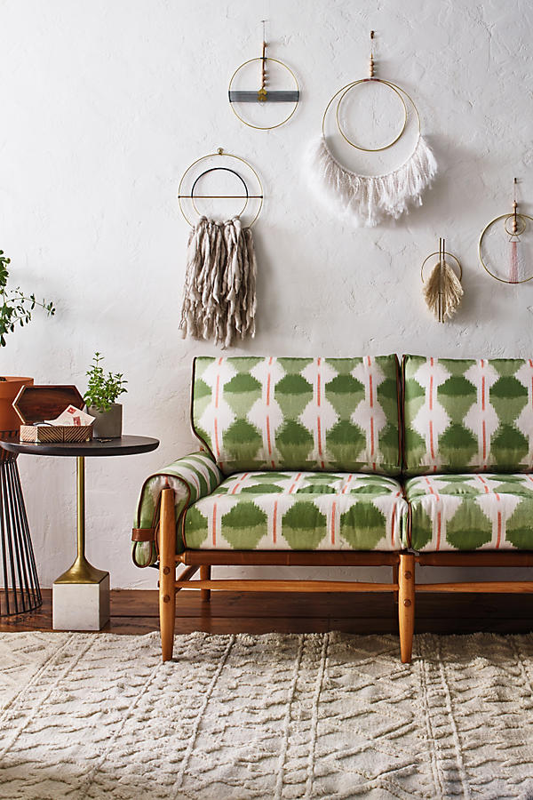 Agave Ikat-Printed Rhys Settee