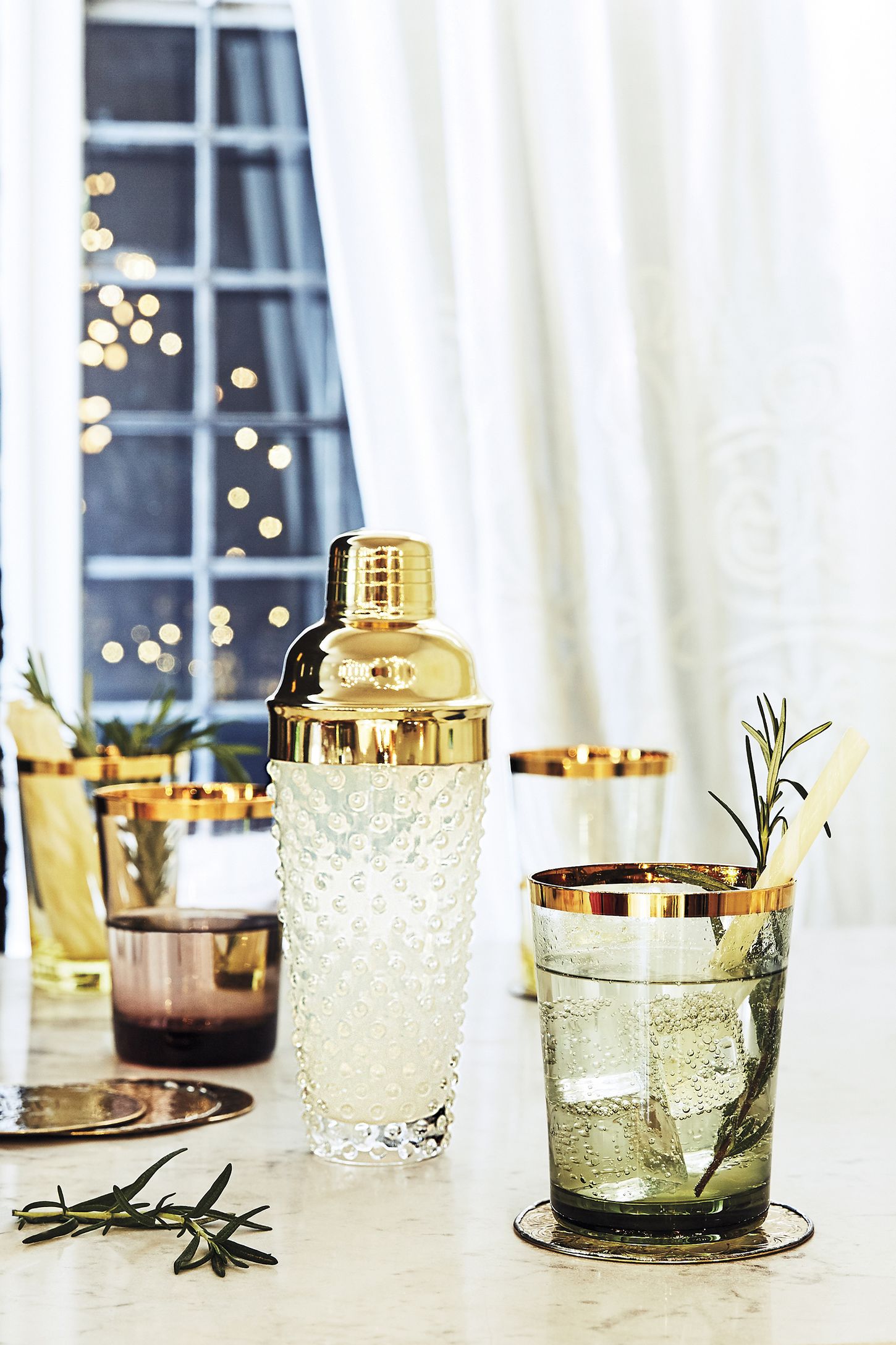 Hobnail Glass Cocktail Shaker | Anthropologie