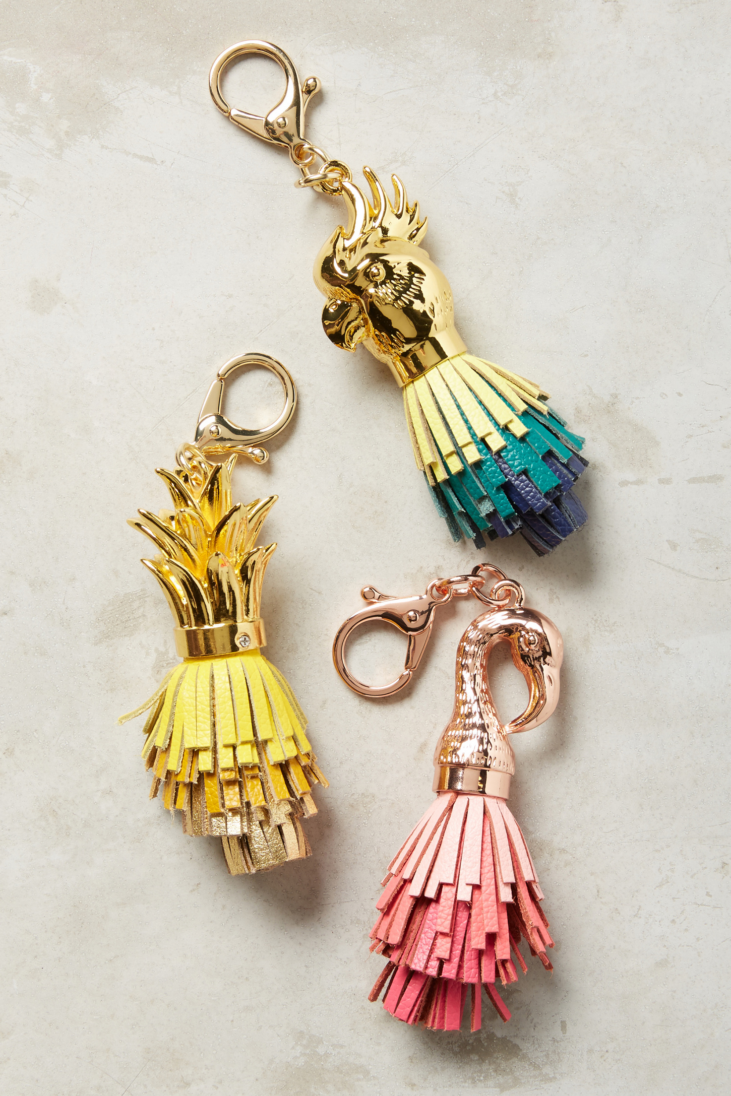 Tropical Tassel Keychain Anthropologie