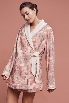 Printed Sherpa Robe Anthropologie