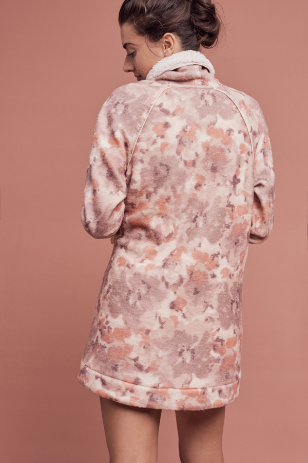 Printed Sherpa Robe Anthropologie