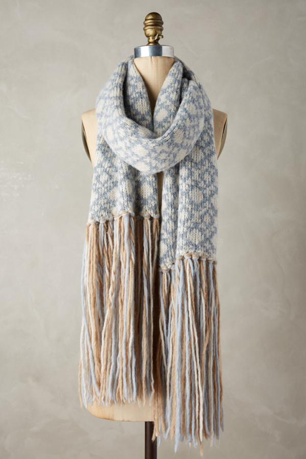 Fair Isle Fringe Scarf