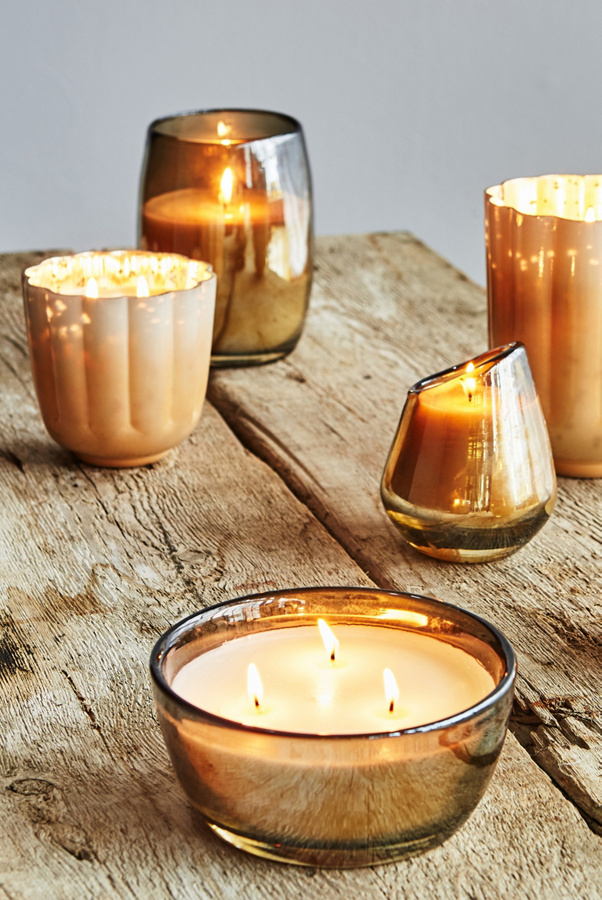 Scalloped Mercury Glass Candle Anthropologie