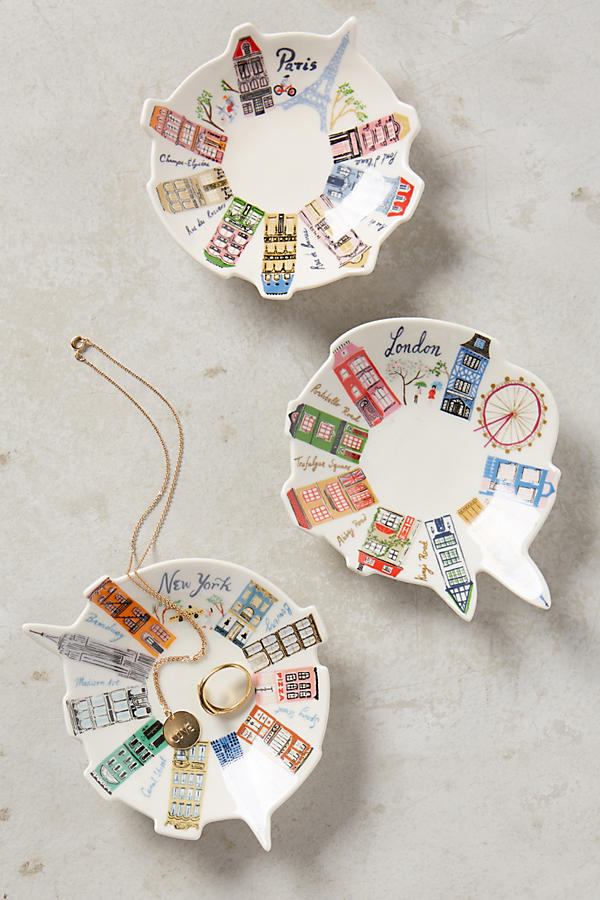 Ceramic Skyline Trinket Dish