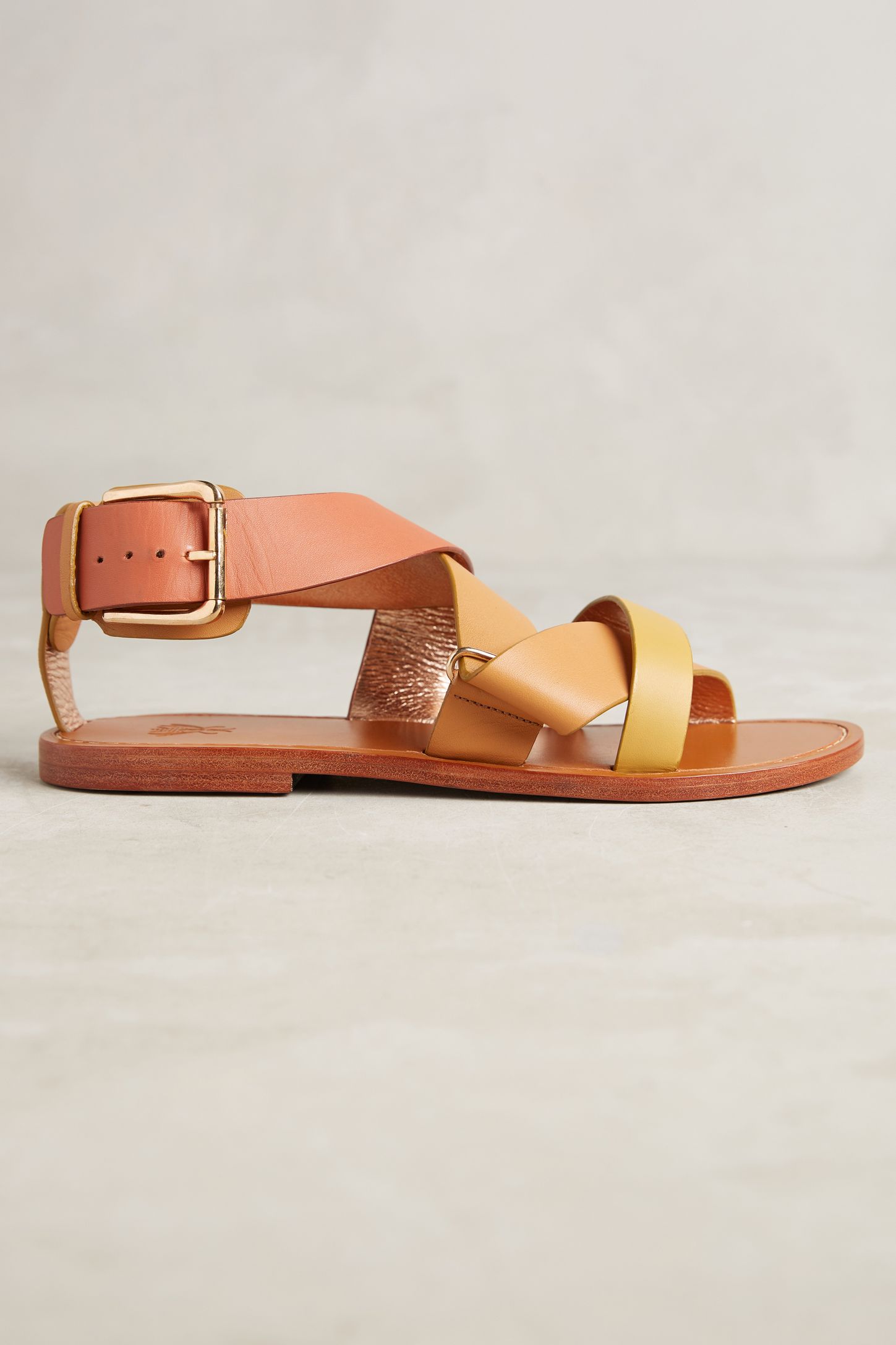 tri color sandals