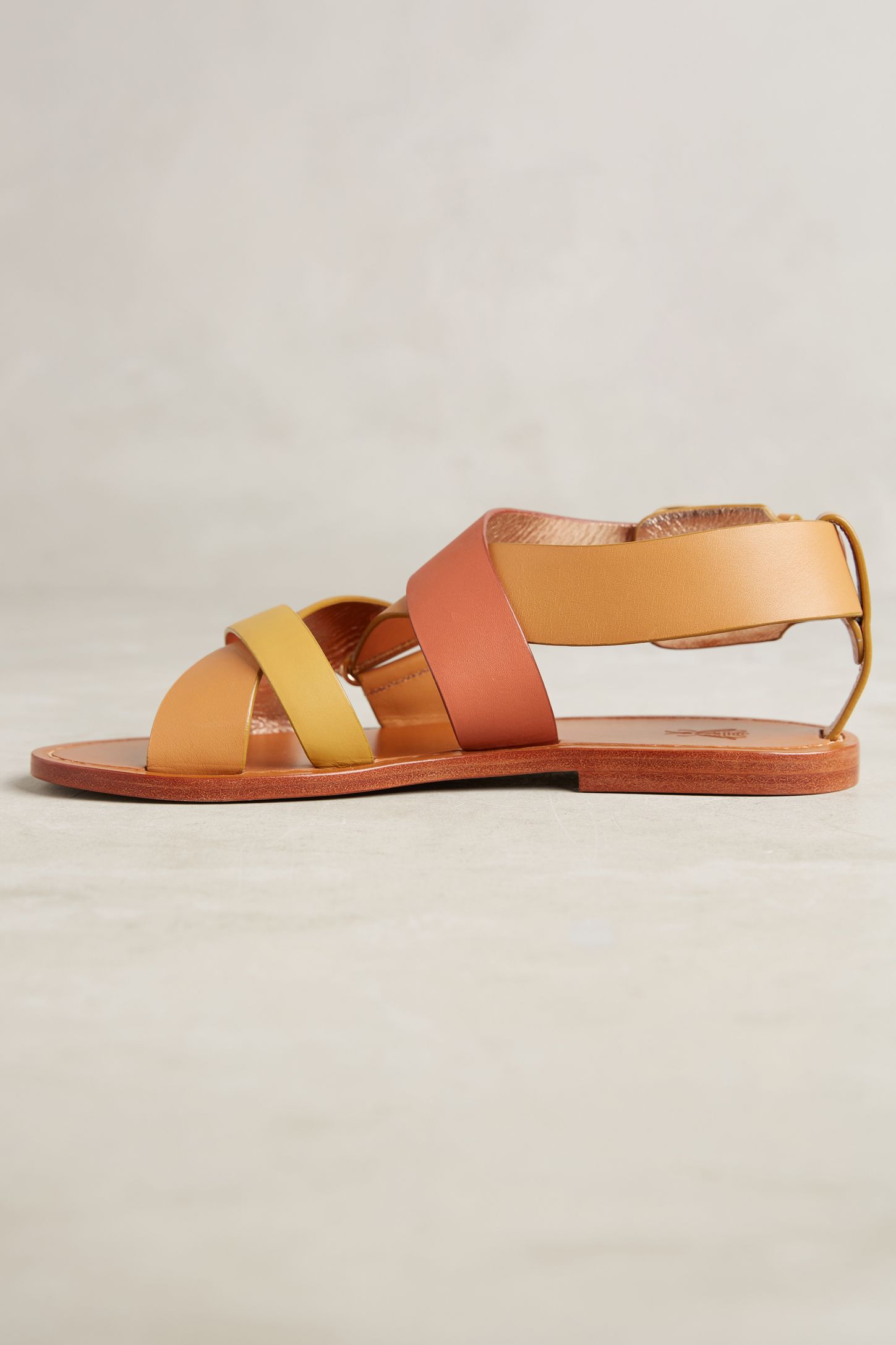 tri color sandals