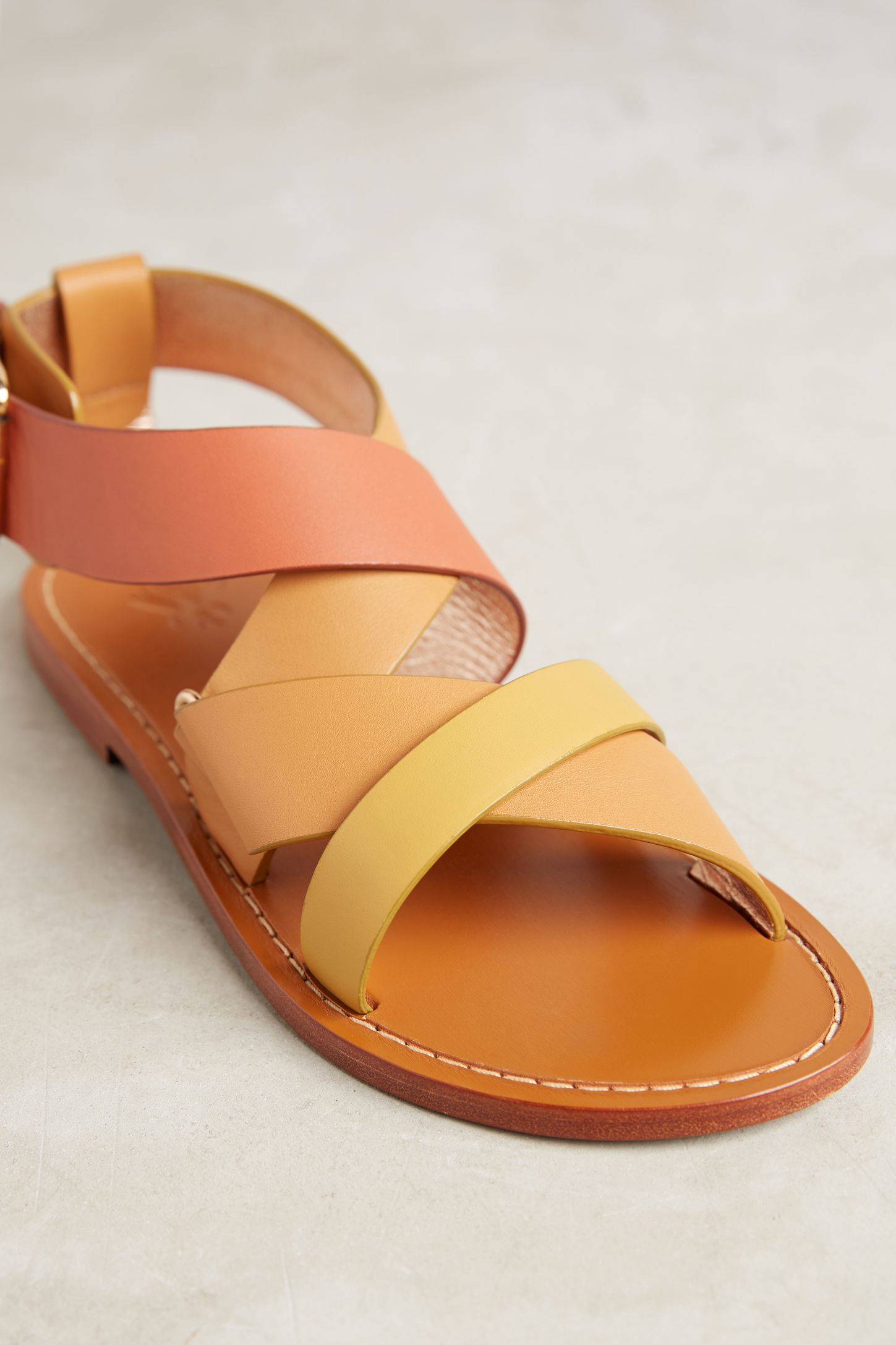 tri color sandals