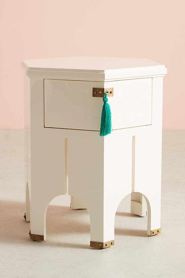 Slide View: 1: Tasseled Archway Side Table