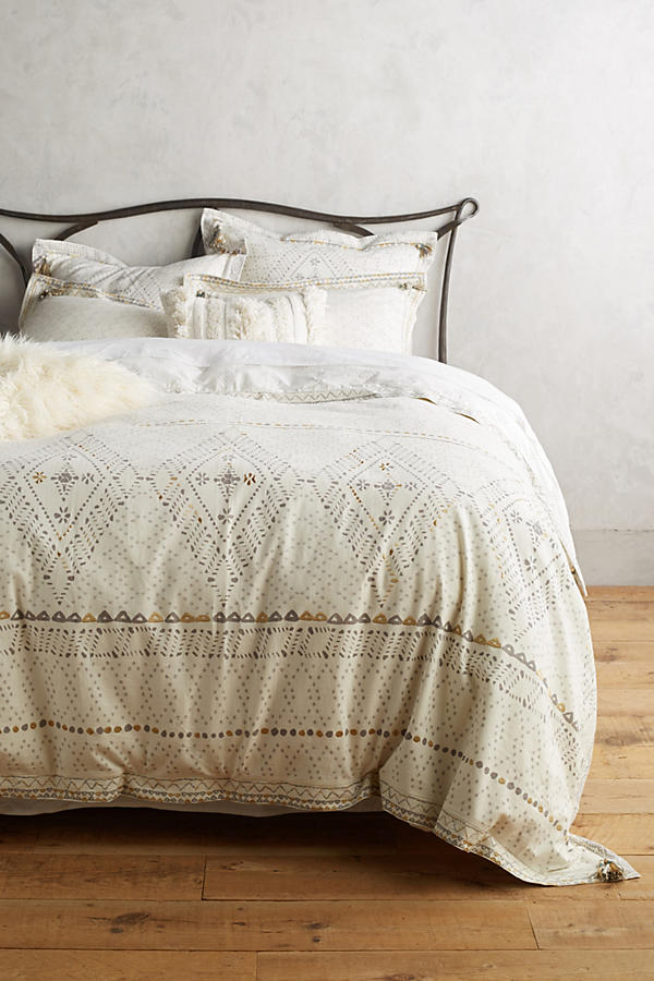 Slide View: 1: Embroidered Pointilliste Duvet