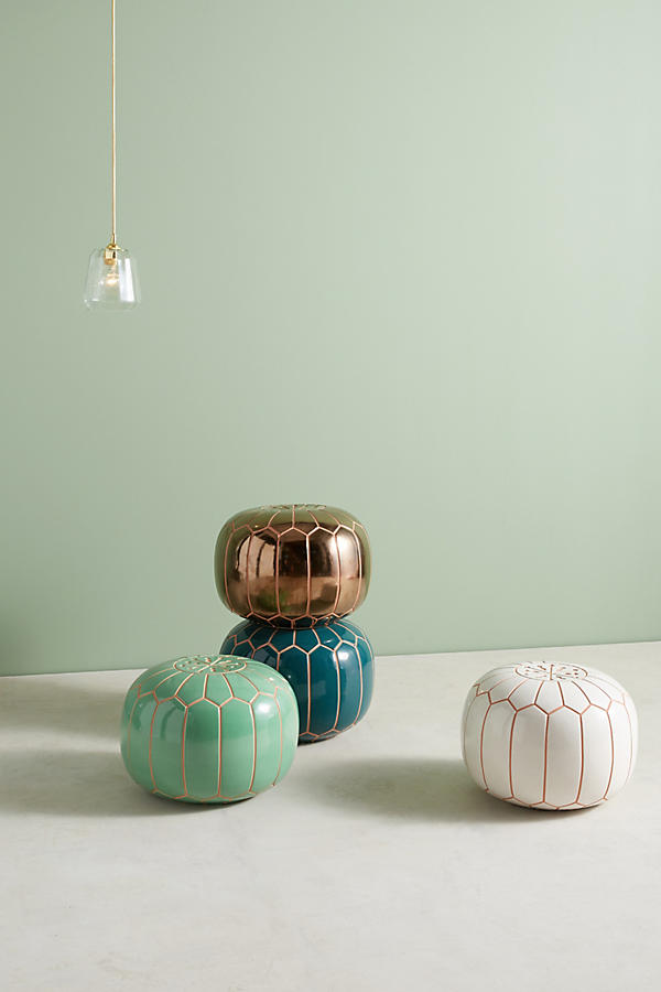 Slide View: 3: Moroccan Ceramic Stool