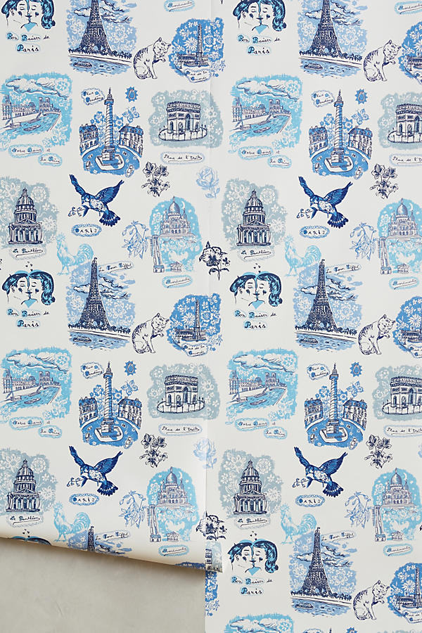 Slide View: 1: Paris Vignettes Wallpaper