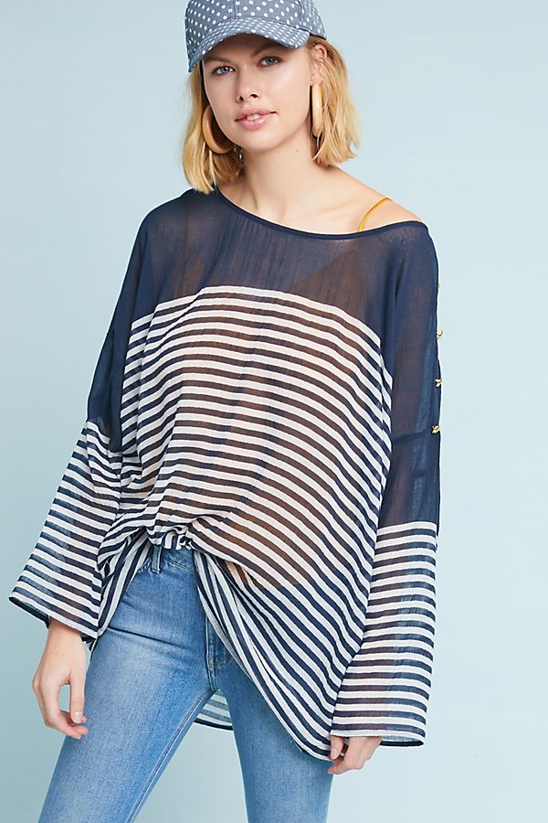 Slide View: 1: Skipper Striped Pullover