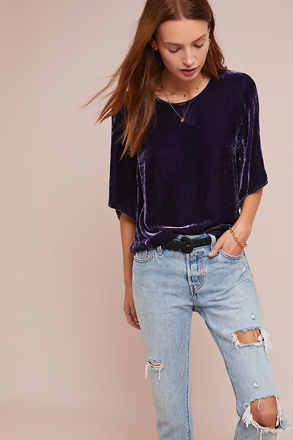 Slide View: 1: Andi Velvet Pullover