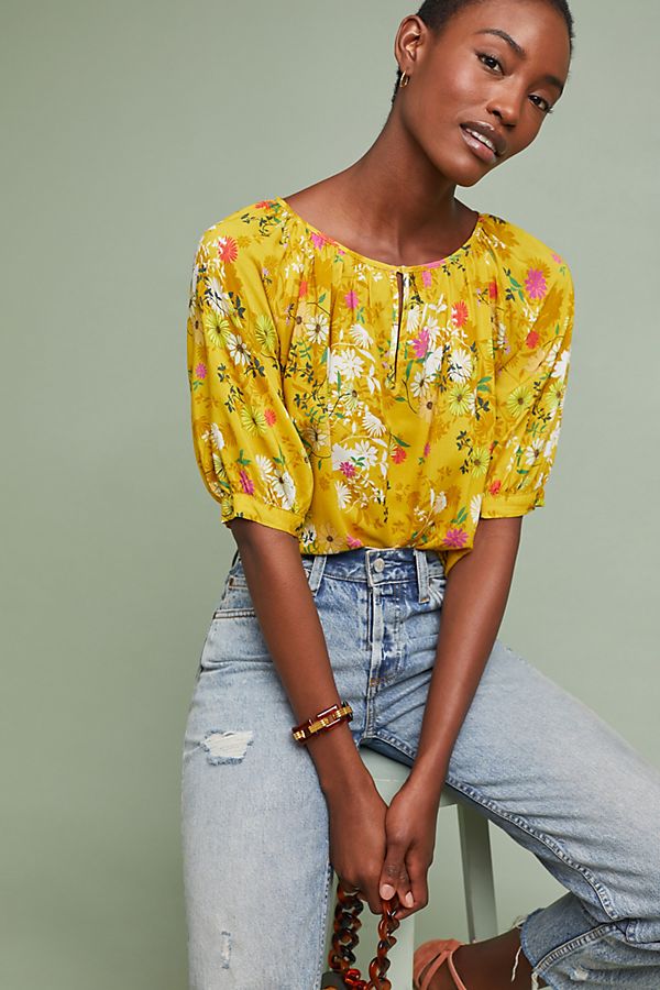 Slide View: 1: Edith Floral Top