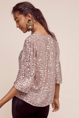 Cropped Sequin Top Anthropologie