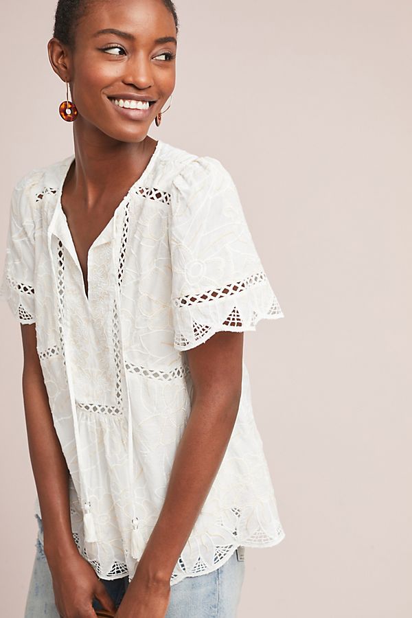 Slide View: 1: Adler Embroidered Blouse